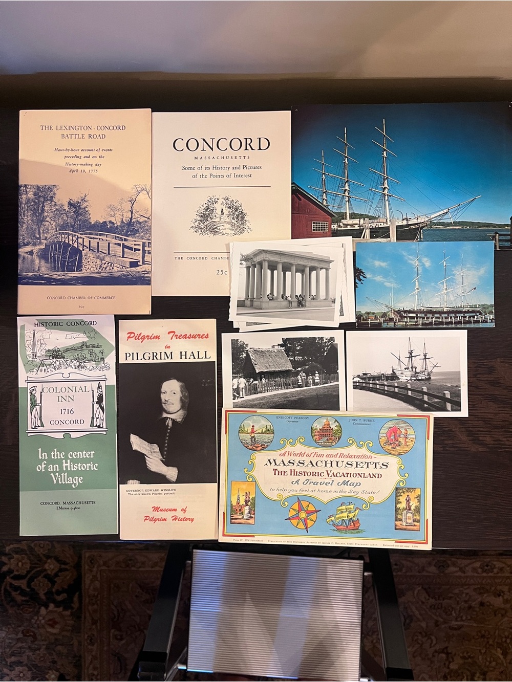 Vintage Massachusetts Travel Ephemera Lot - Pictorial Map, Booklets, Postcards